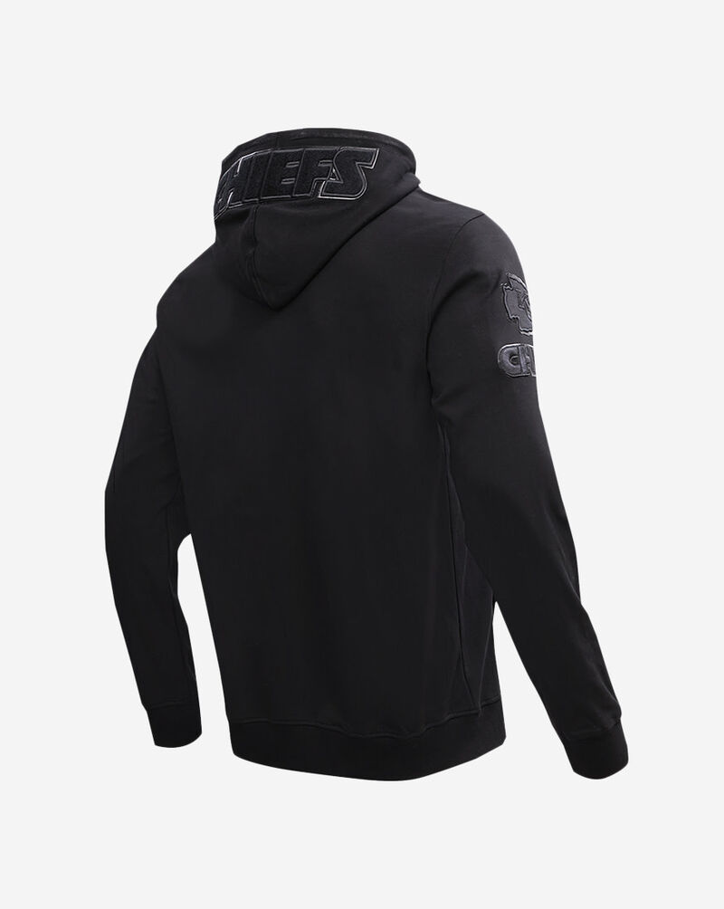 PRO STANDARD Kansas City Chiefs Triple Black Double Knit Full-Zip Hoodie FKC5410201-3BK Black 3