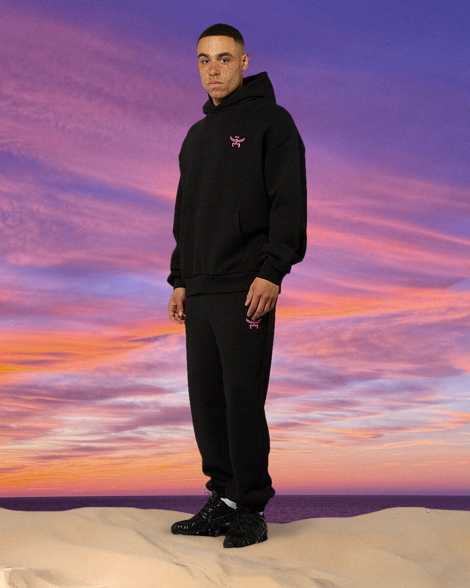 Shop MCM MCM x SNIPES Flamingo Hoodie SFM252-005-1-BLK black