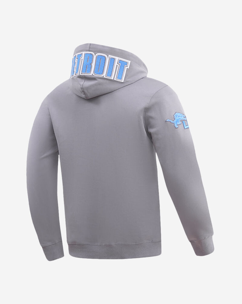 PRO STANDARD Detroit Lions Classic Chenille Double Knit Pull Over Hoodie FDL5410272-GRY Grey 3