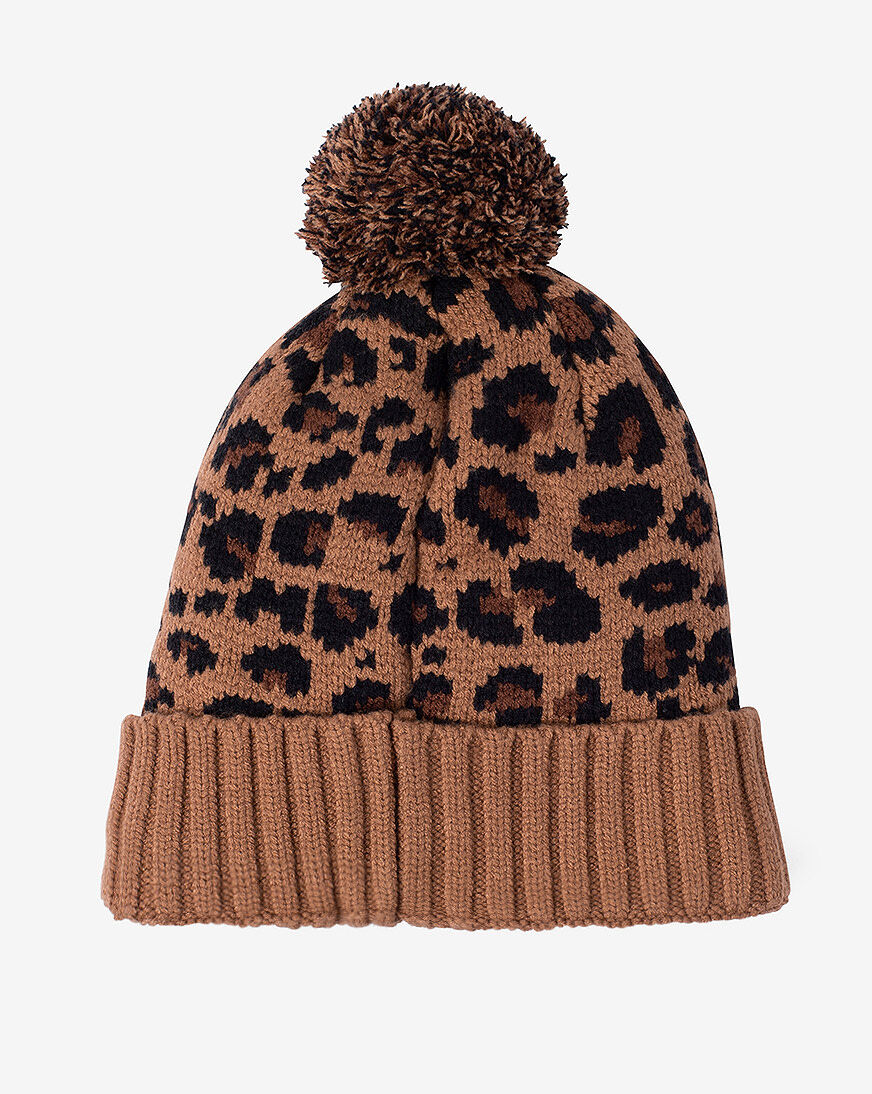 Nike NSW Leopard Cuffed Pom Beanie 