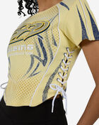 Smoke Rise Side Tie Lace Up Racer Tee RKT26S409SN-FRVANILLAYLLW Yellow 3