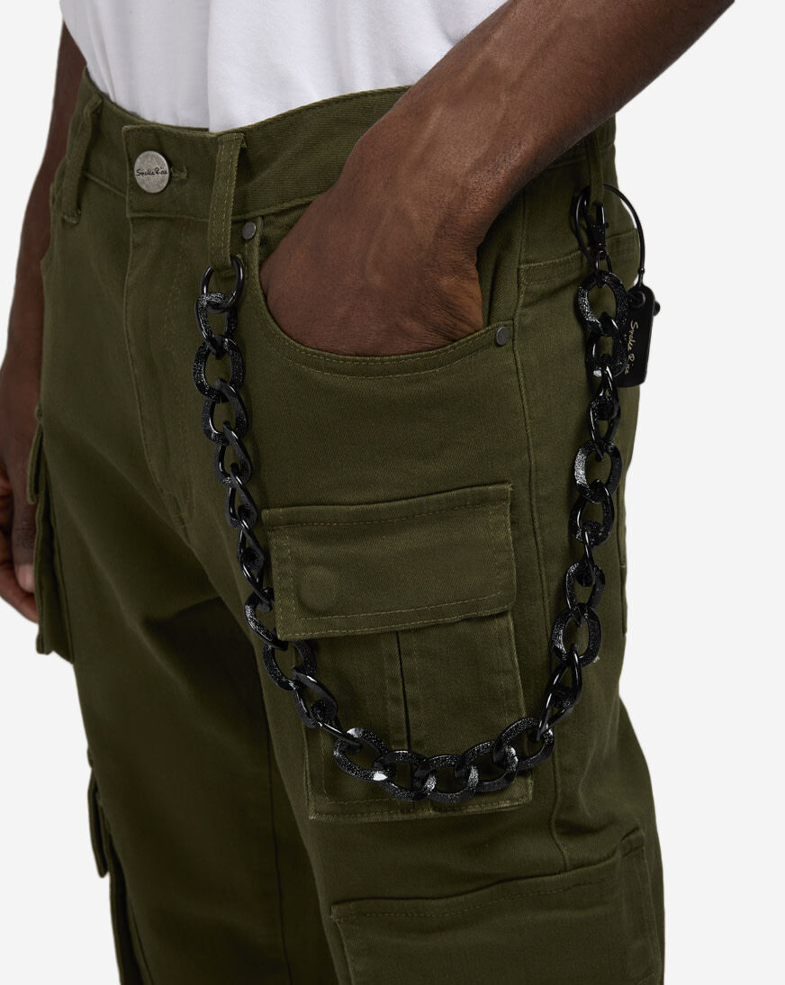 み*様 Stacked Oil Coating Pants Mサイズ Shop Smoke Rise Stacked Flare Twill Pants JP25632SNZ-OLV green