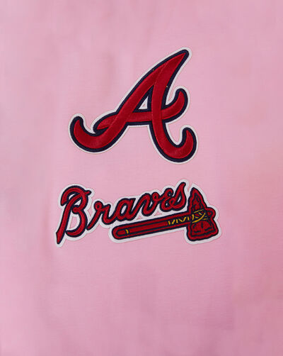 Atlanta Braves Classic Chenille Double Knit Pull Over Hoodie 