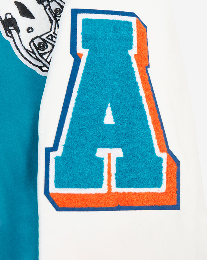 NFL × purush Miami Dolphins 中綿ジャケット ロゴ刺繍 古着 90年代 PRO PLAYER NFL MIAMI DOLPHINS マイアミ