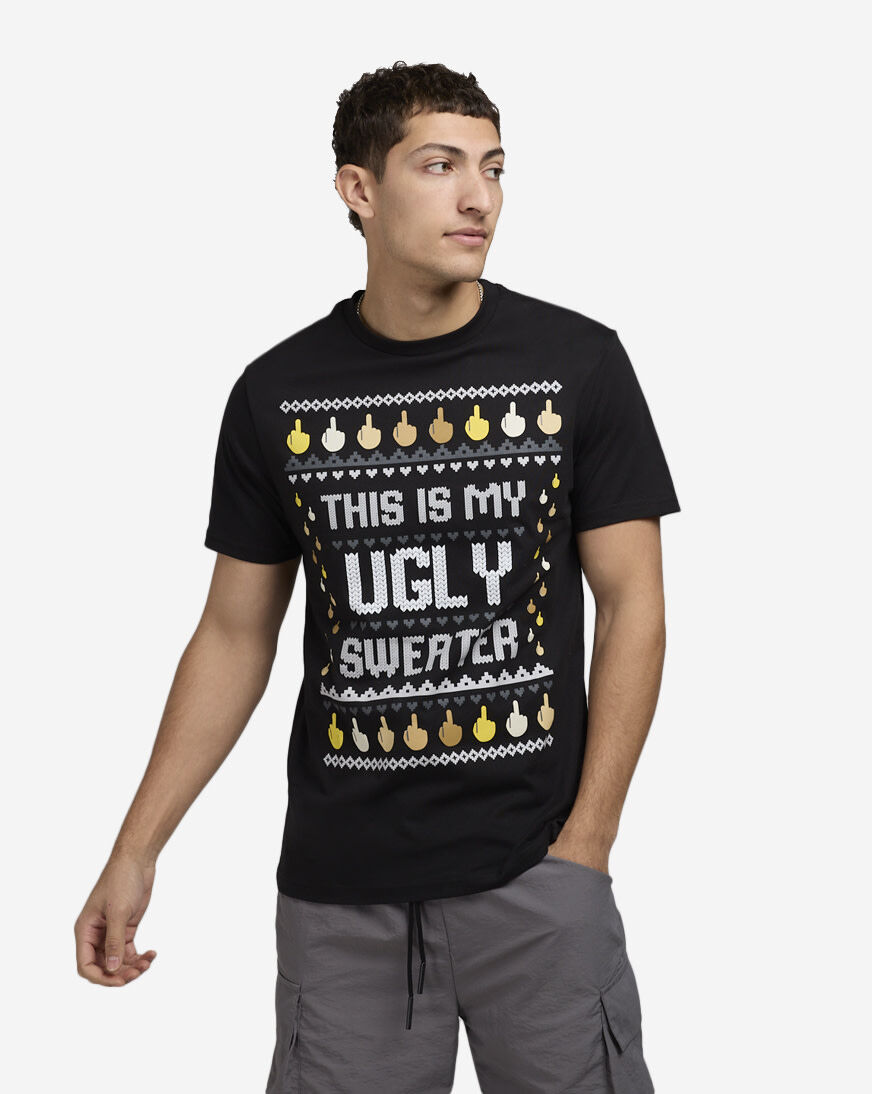 Shop Mister Tee Ugly Sweater Border Tee MTUS263-USBLK black
