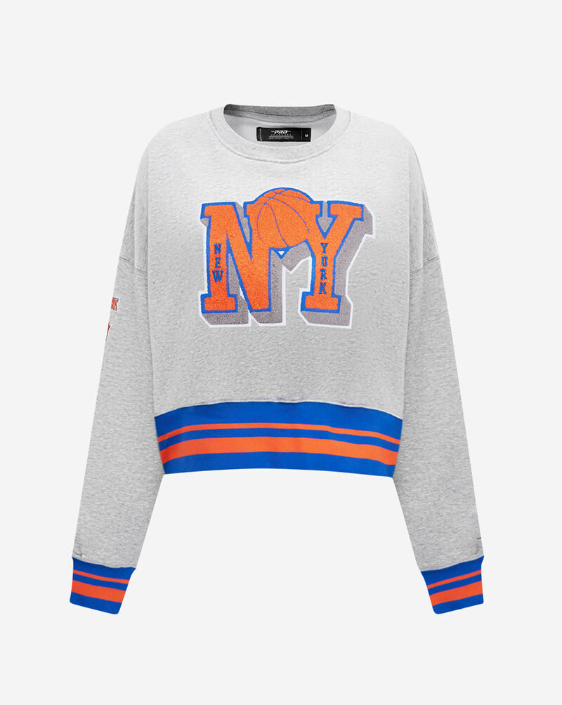 PRO STANDARD New York Knicks Mashup Rib Crewneck BNKC55111-HRO Grey 1