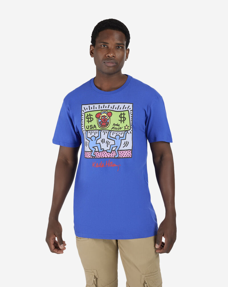 Shop Graphic Tees Keith Harring Money Tee KHR12 blue SNIPES USA