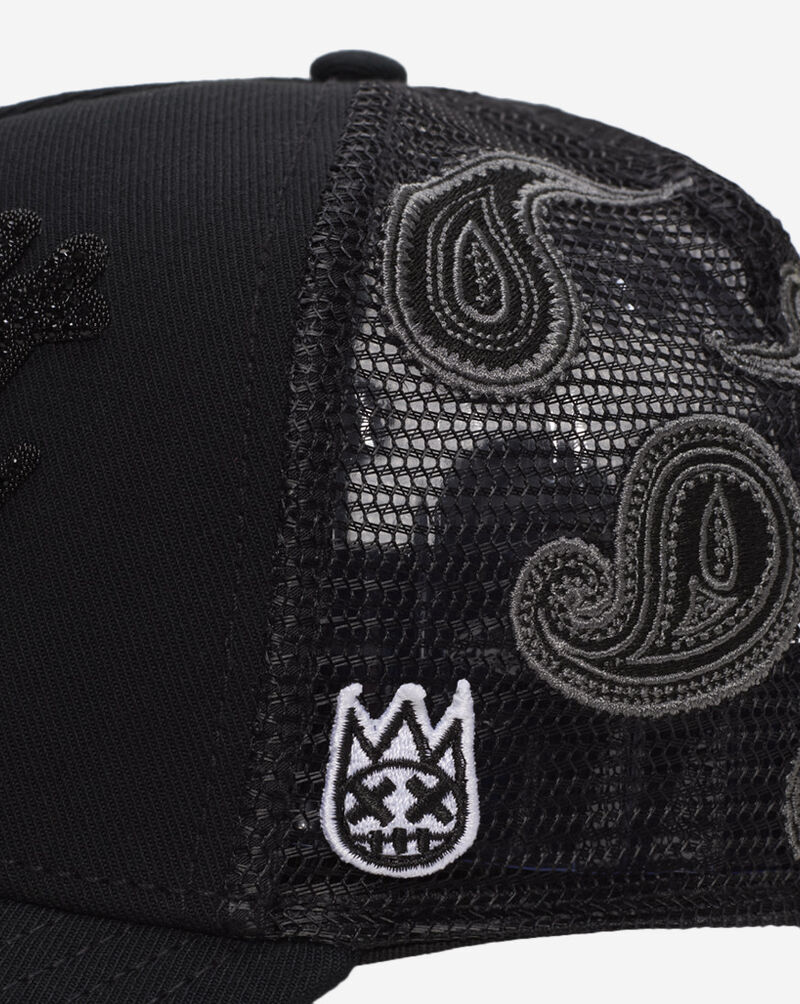 Cult of Individuality Paisley Shimuchan Logo Mesh Back Trucker Hat 624B11-CH73A Black 2