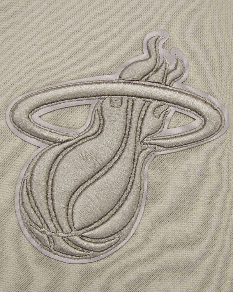 PRO STANDARD Miami Heat Neutral Drop Shoulder Fleece Crewneck BMH558735-TAU Beige 2