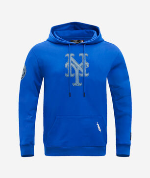 New York Mets Varsity Blues Fleece Pull Over Hoodie 
