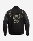PRO STANDARD Black and Gold Chicago Bulls Varsity Jacket BCB6513716-JBK Black 4