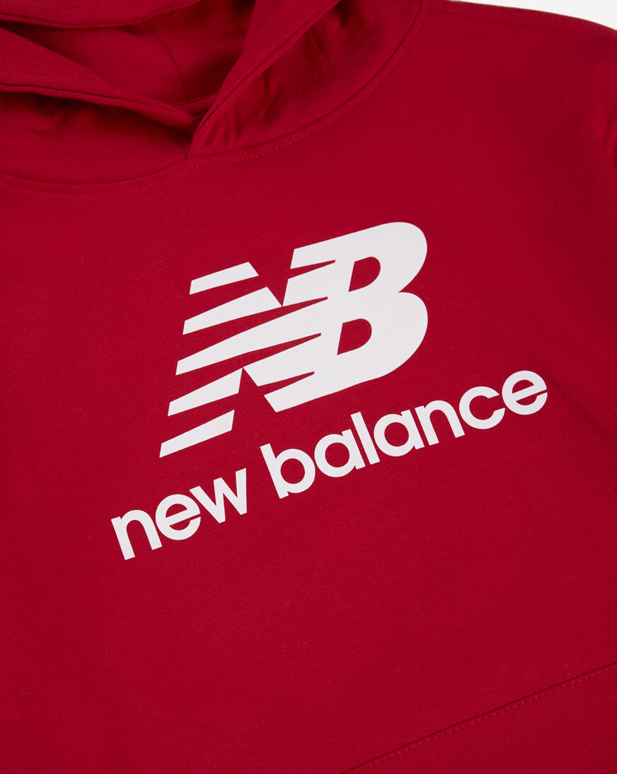 Shop New Balance Boys' Fleece Pullover Hoodie LAK51J09TRE red