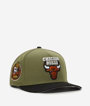 9Fifty Chicago Bulls Green Bark A-Frame Snapback Hat