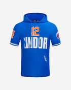 PRO STANDARD New York Mets Francisco Lindor #12 Classic Short Sleeve Pull Over Hoodie LNM1315647-RYB Blue 1