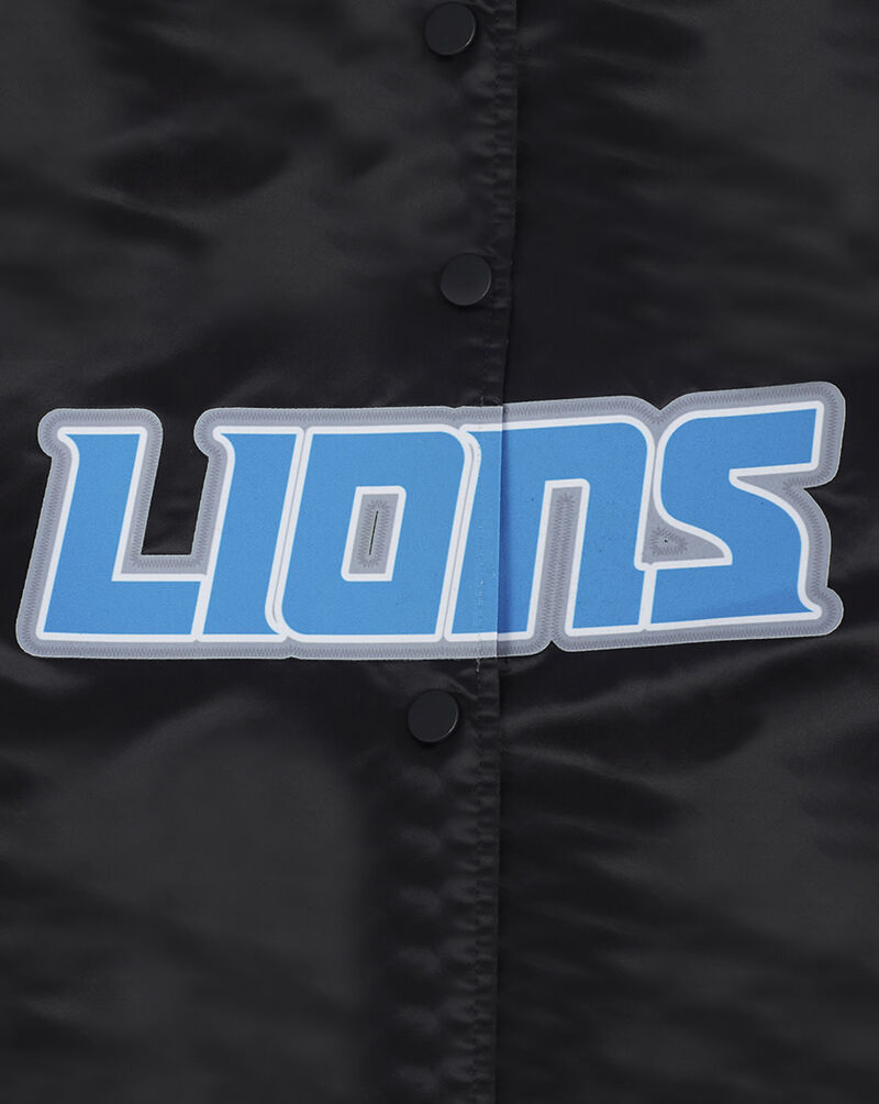 PRO STANDARD Detroit Lions Satin Jacket FDLU45030-BLK Black 2
