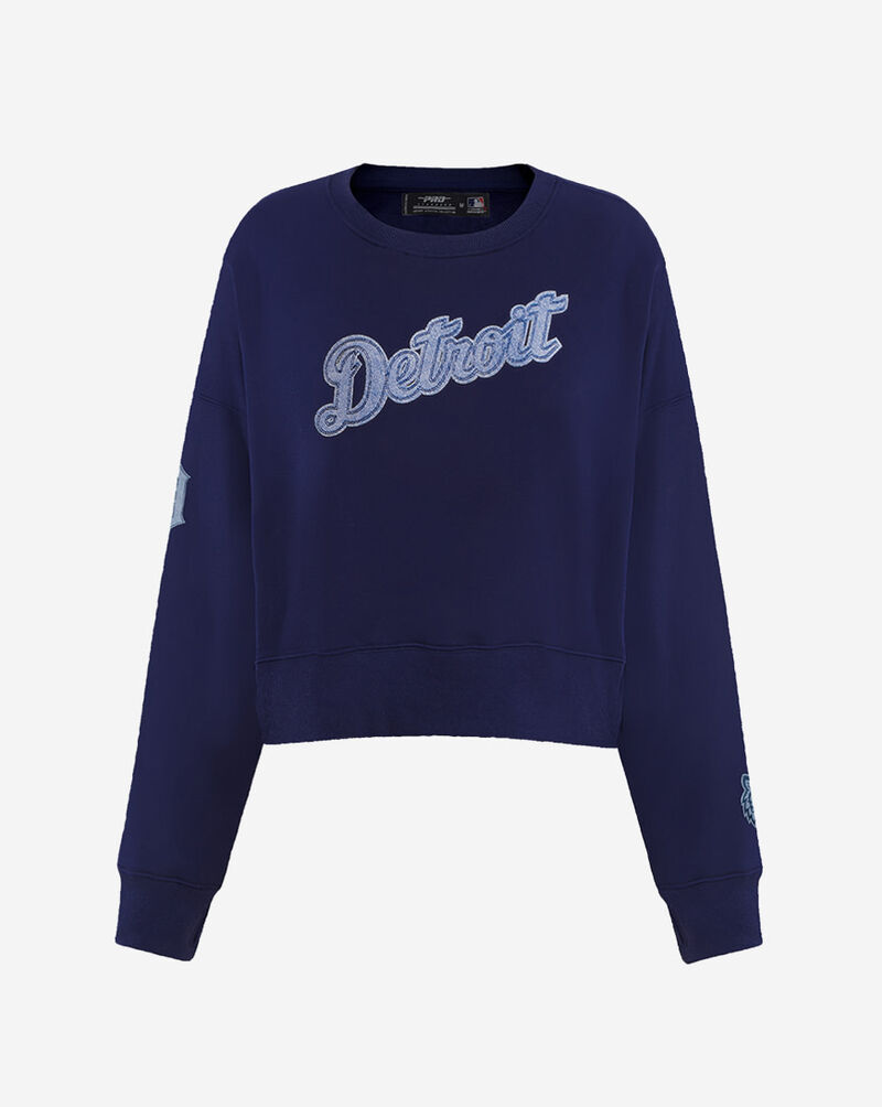 PRO STANDARD Detroit Tigers Varsity Blues Fleece Crewneck LDTC39056-MDN Blue 1