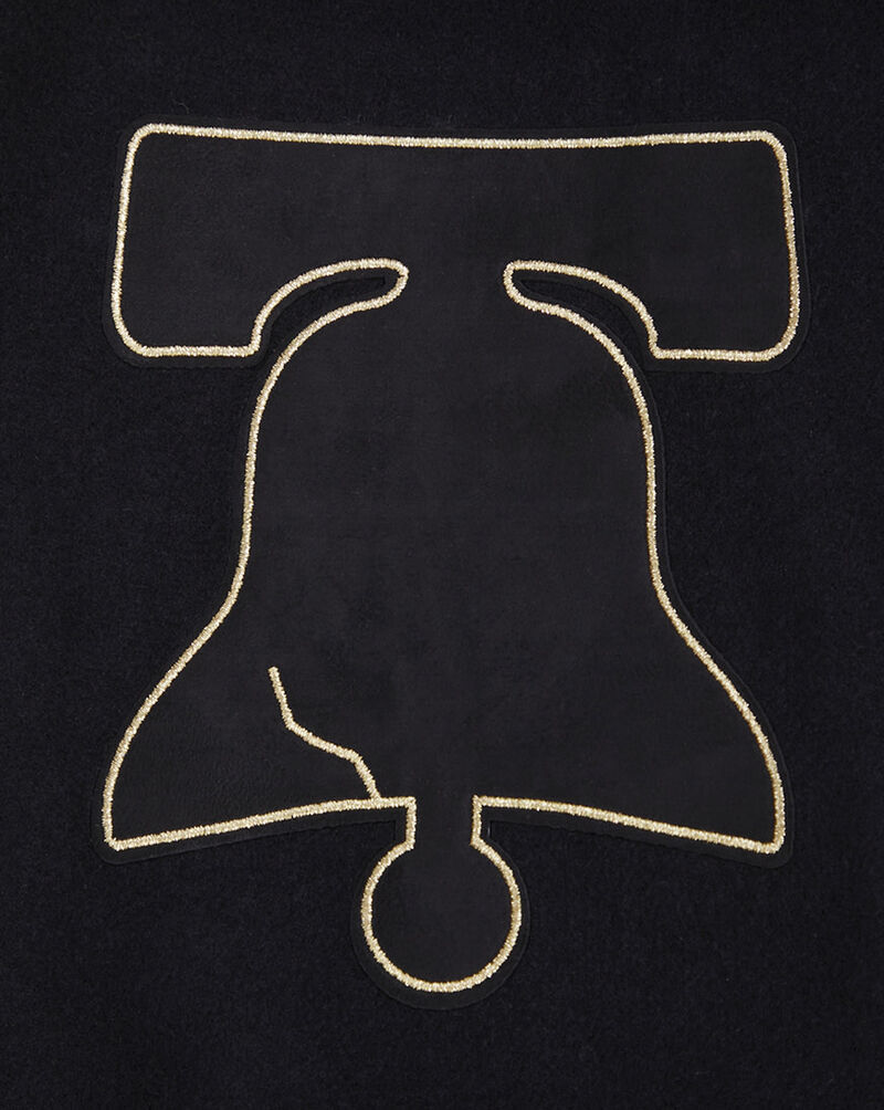 PRO STANDARD Black and Gold Philadelphia 76ers Varsity Jacket BP76513719-JBK Black 5