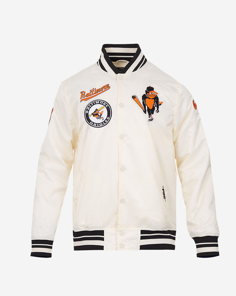 PRO STANDARD Baltimore Orioles Retro Classic Retro Satin Jacket  LBO635491-EBK cream 1