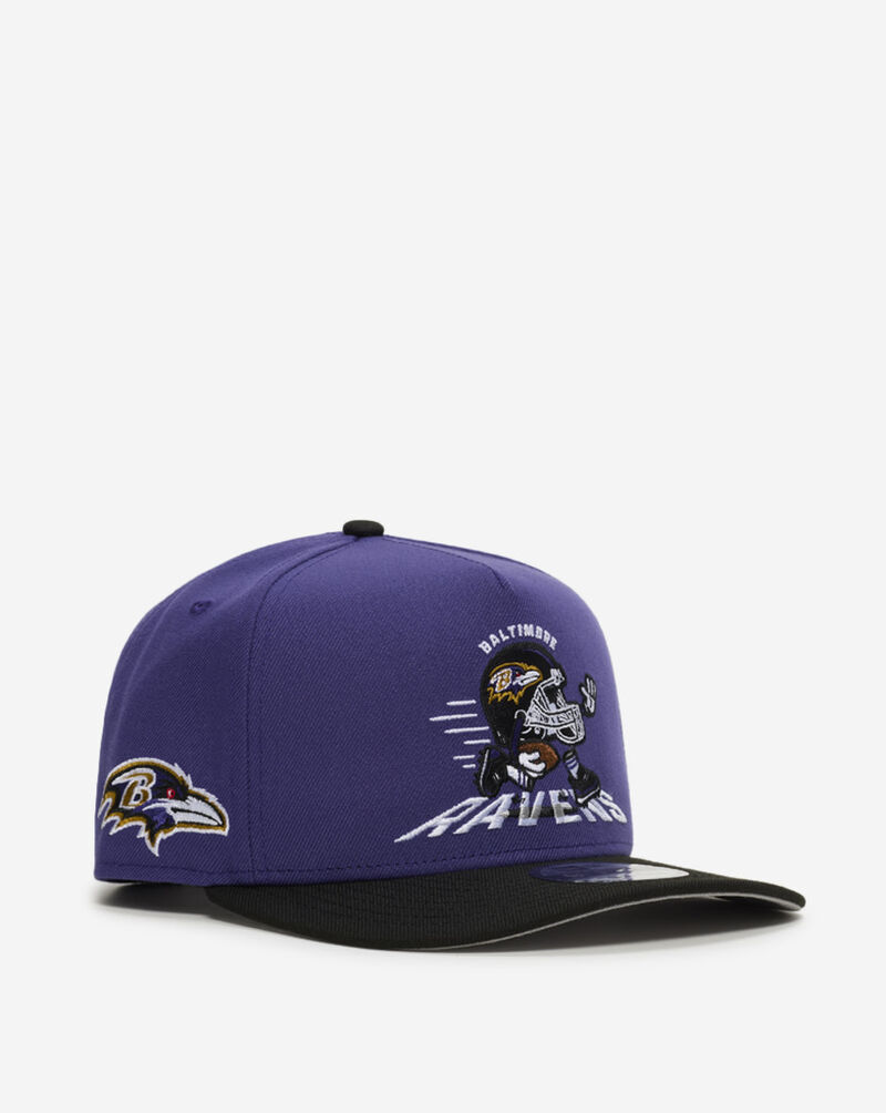 New Era 9Fifty Baltimore Ravens Helmet A-Frame Snapback Hat 60974190 Purple 1