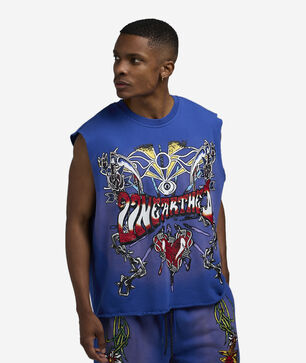 Printed Terry Muscle Tank