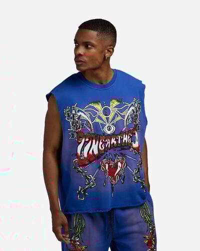 Printed Terry Muscle Tank