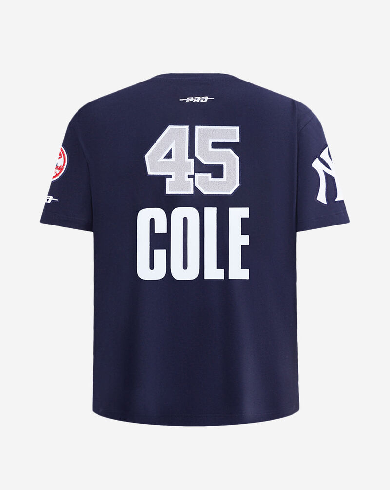 PRO STANDARD Big Boys' New York Yankees Gerrit Cole #45 Classic Player Taping Tee LNYB1315592-MDN Blue 2