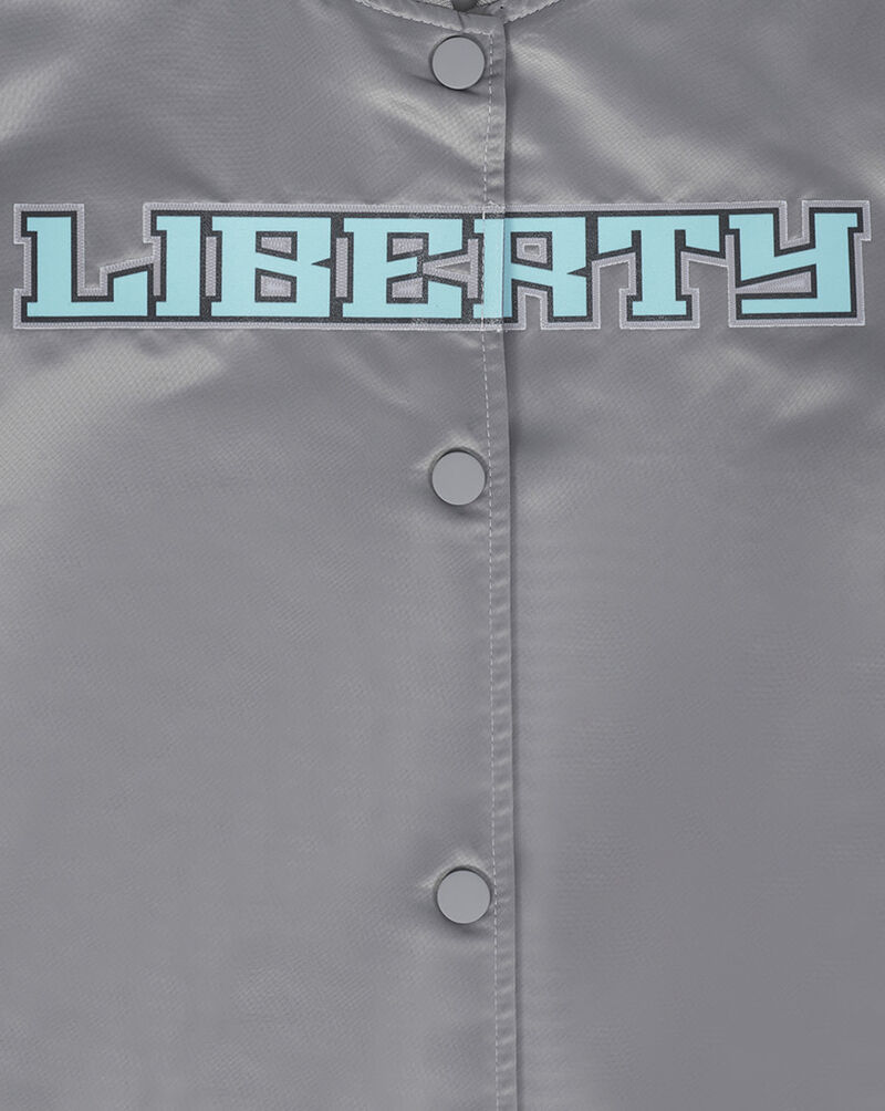 PRO STANDARD New York Liberty Satin Jacket WNLU70045-GRY Grey 2