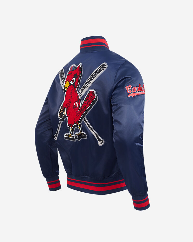 PRO STANDARD St. Louis Cardinals Retro Mash Up Rib Satin Jacket  LSC633504-MRM Blue 2