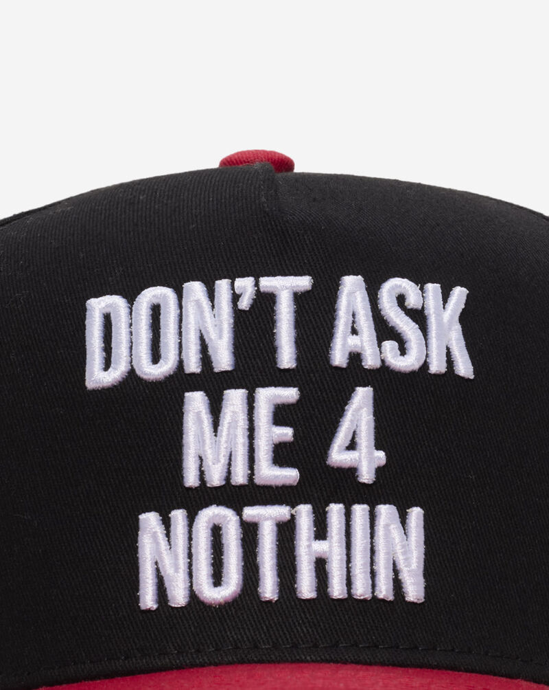 Field Grade Don't Ask Me Varsity 2 Tone Twill Trucker Hat 1005250 Black 2
