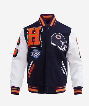 Chicago Bears Mash Up Rib Wool Varsity Jacket