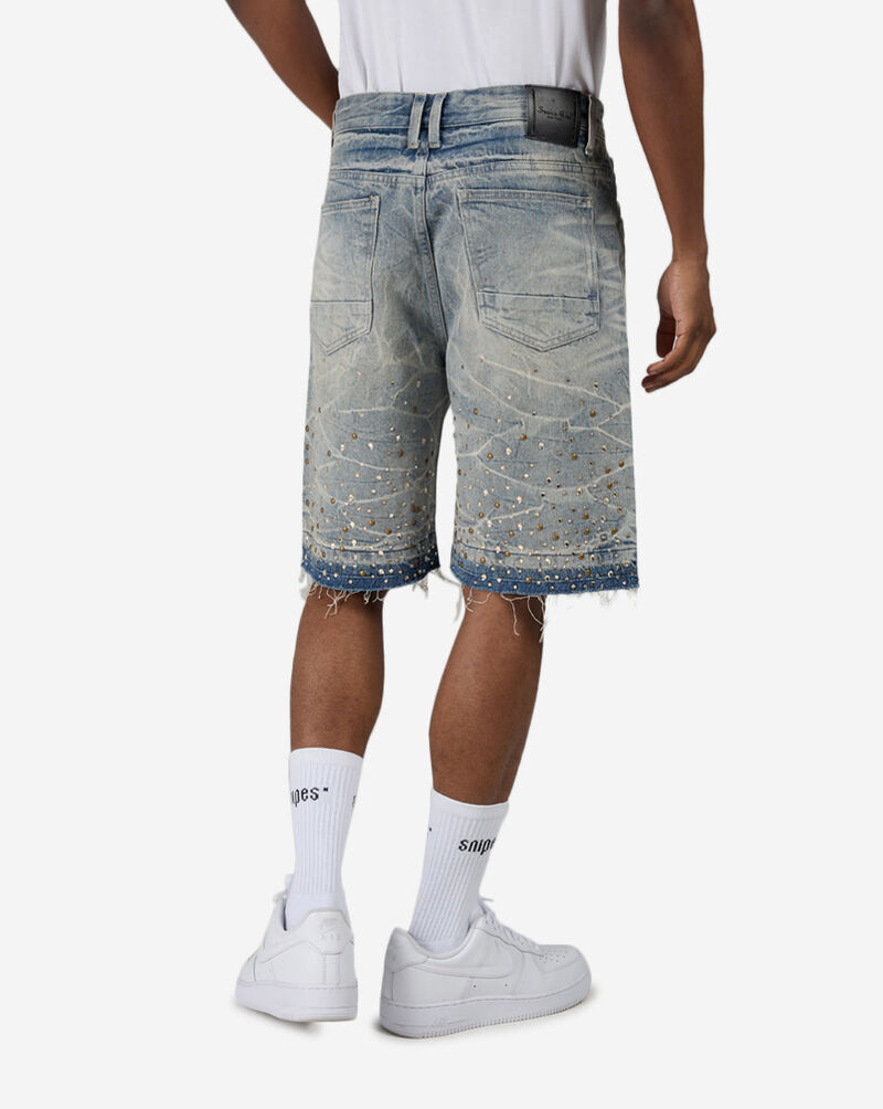 Smoke Rise Smiley Doodle Denim Short JS26S496SNZ-BLU Blue 2
