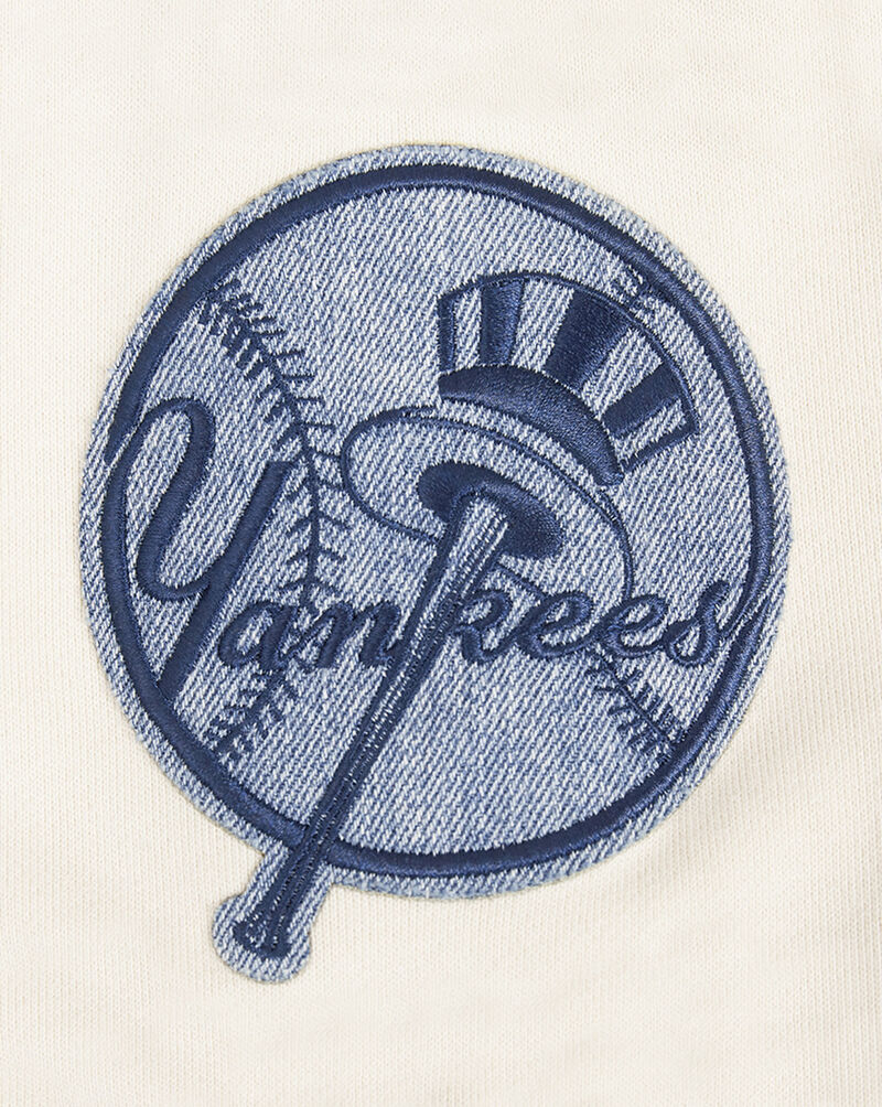 PRO STANDARD New York Yankees Varsity Blues Fleece Pull Over Hoodie  LNY539121-LIN cream 2