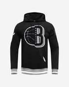 PRO STANDARD Brooklyn Nets Mash Up Rib Fleece Pull Over Hoodie BBN5515685-BGY Black 1