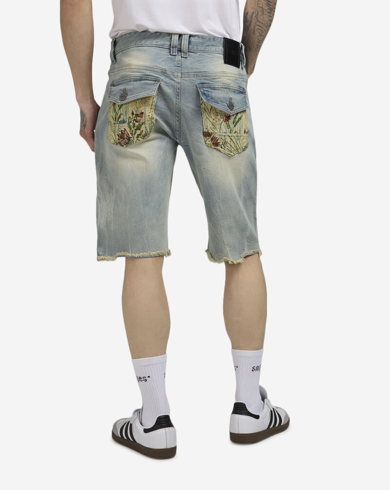 Smoke Rise Tapestry Patch Shorts  JS25123SNZ-BLU Blue 2
