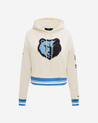 PRO STANDARD Memphis Grizzlies Retro Classic Rib Fleece Cropped Pullover Hoodie BMGC58907-EUN cream 1