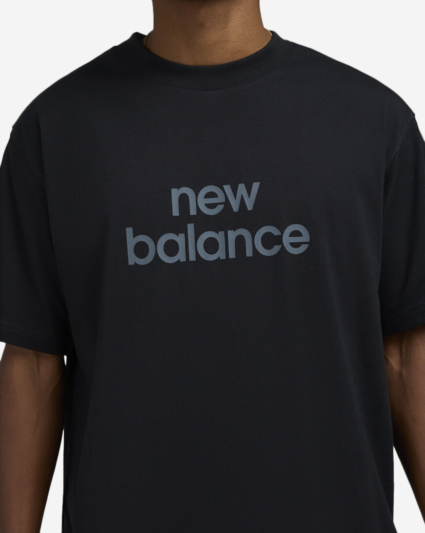 Shop New Balance Relaxed Linear Logo Tee MT41582-BK black
