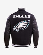 PRO STANDARD Philadelphia Eagles Mash Up Rib Wool Varsity Jacket FPE6410444-BLK Black 3