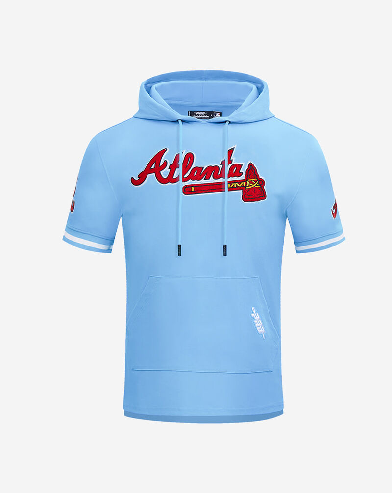PRO STANDARD Atlanta Braves Classic Chenille Double Knit Pull Over Hoodie LAB135068-UNI Blue 1