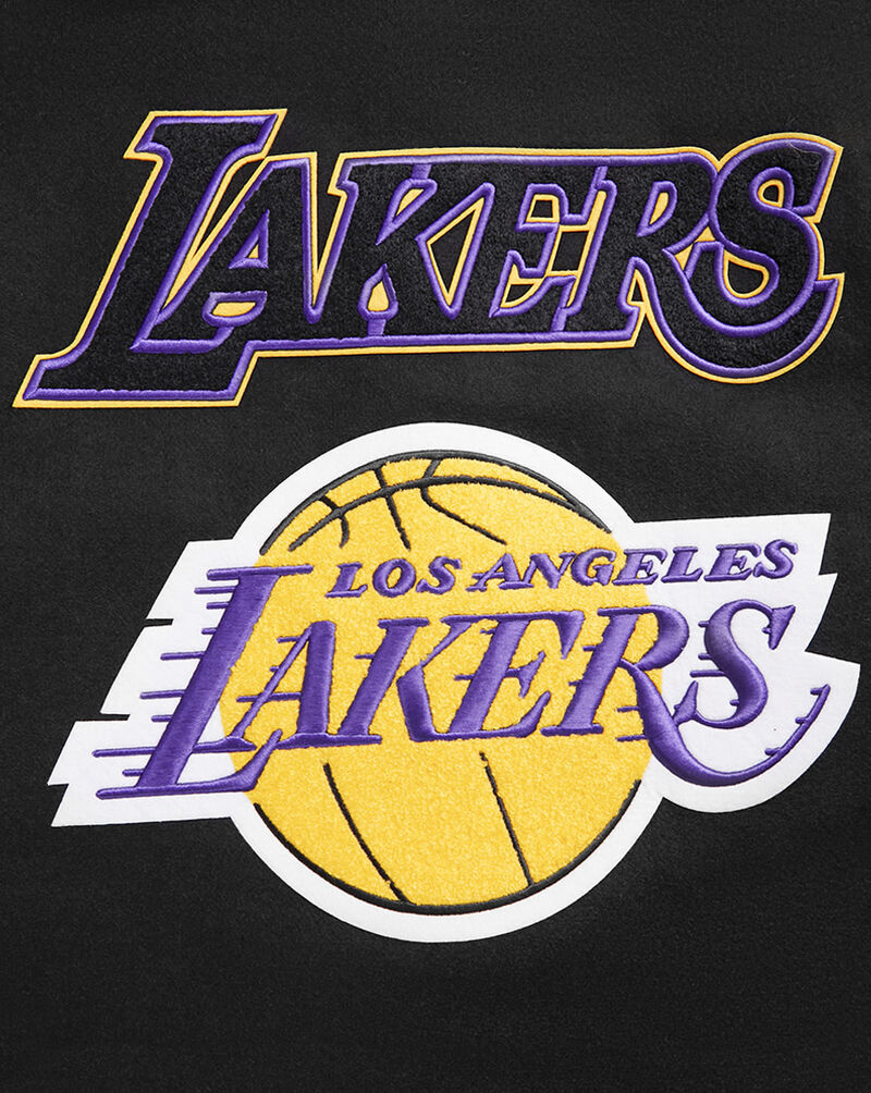 PRO STANDARD Los Angeles Lakers Retro Classic Rib Wool Varsity Jacket BLL656005-BKY Black 2
