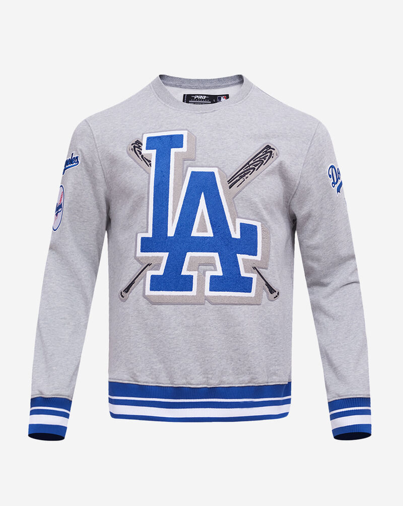 PRO STANDARD Los Angeles Dodgers Mashup Rib Crewneck  LLD533334-HDB Grey 1