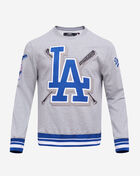 PRO STANDARD Los Angeles Dodgers Mashup Rib Crewneck  LLD533334-HDB Grey 1