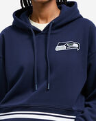 PRO STANDARD Seattle Seahawks Mash Up Rib Fleece Cropped Pull Over Hoodie FSSC410371-MDN Blue 2