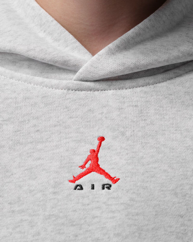 Jordan Big Kids' Brooklyn Fleece Pullover Hoodie 95G066-HTHRGRY Grey 4