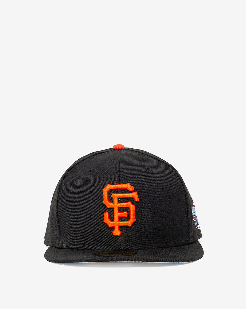 San Francisco Giants 2002 World Series New Era 59FIFTY Fitted Hat (Black Gray U Under BRIM) - SF Giants 2002 World Series New Era 59FIFTY Fitted Cap 