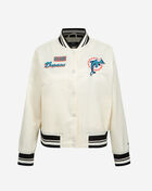 PRO STANDARD Miami Dolphins Retro Classic Rib Satin Jacket FMDU44142-EBK cream 1