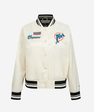Miami Dolphins Retro Classic Rib Satin Jacket