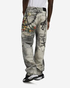 Decibel Floral Printed Denim Jeans DECWB486-BLK Grey 2