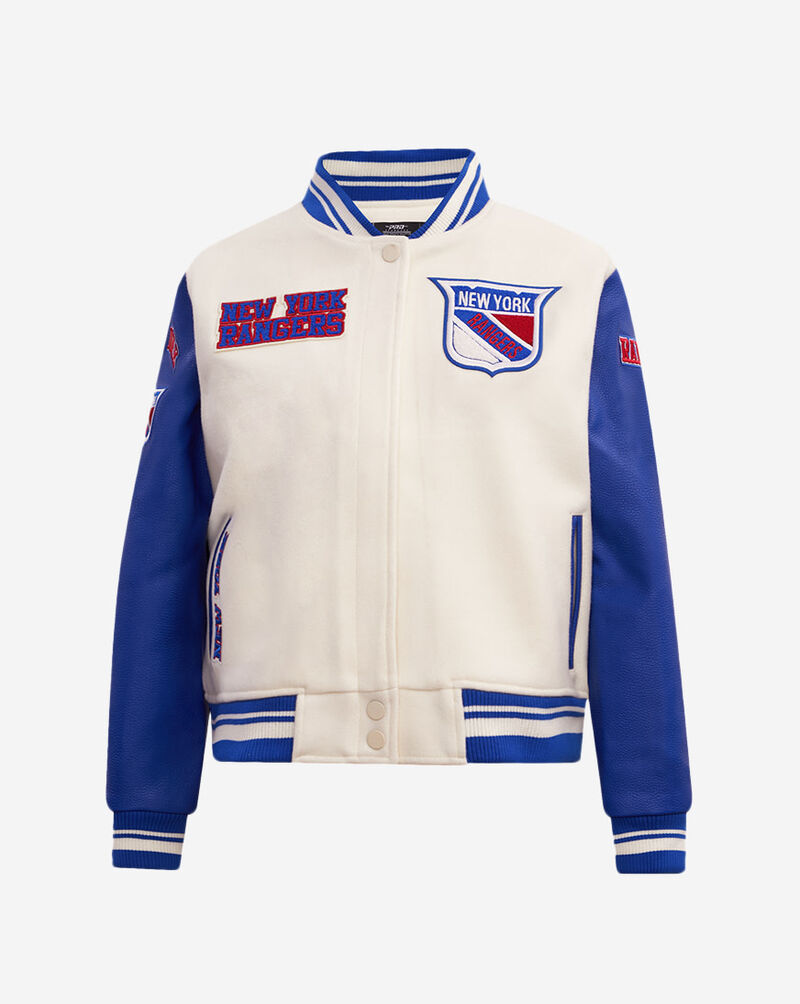 PRO STANDARD New York Rangers Retro Classic Rib Wool Varsity Jacket HNRH67278-ERB cream 1
