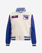PRO STANDARD New York Rangers Retro Classic Rib Wool Varsity Jacket HNRH67278-ERB cream 1
