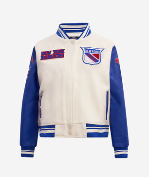 New York Rangers Retro Classic Rib Wool Varsity Jacket